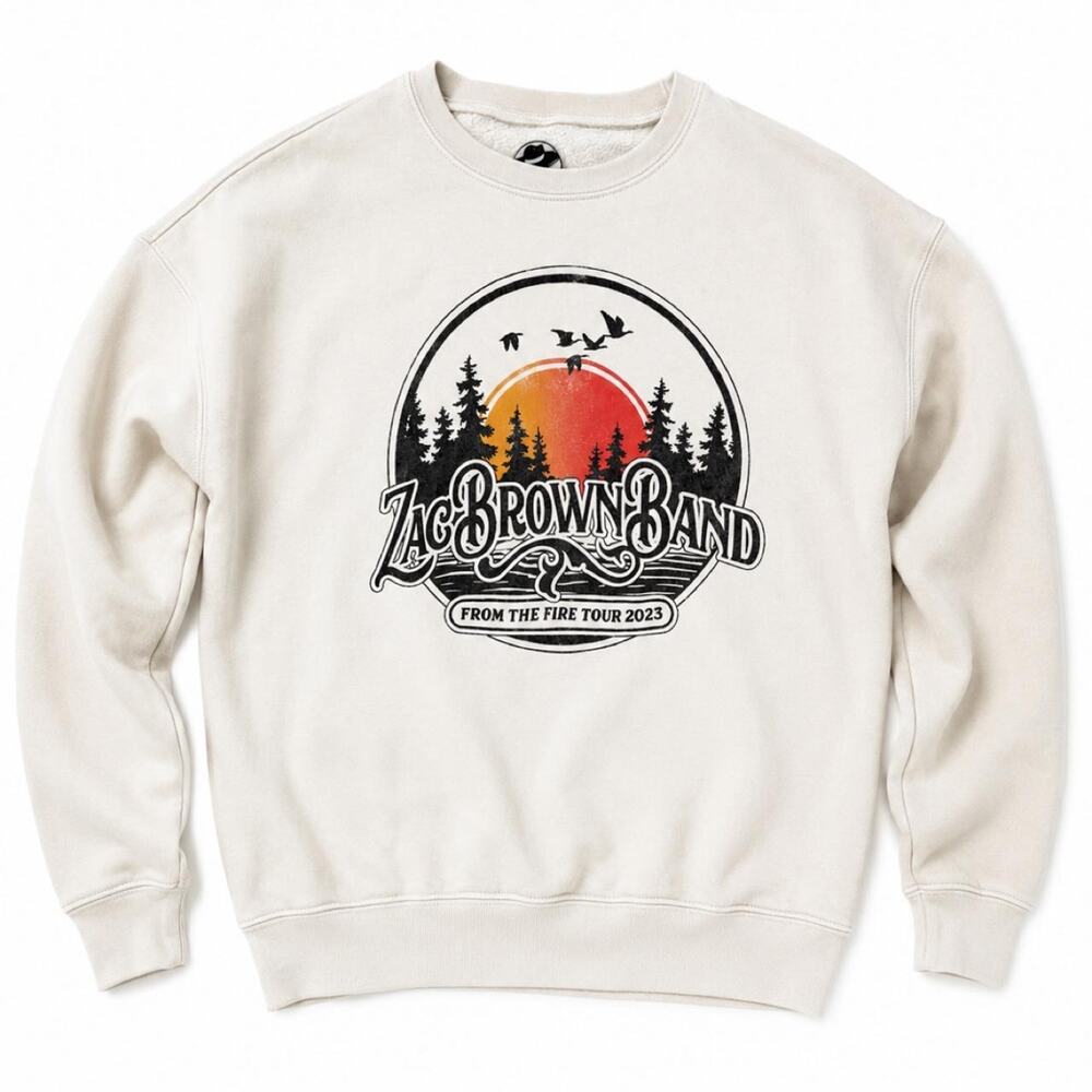 Zac Brown Band From The Fire Tour 2023 crewneck sweatshirt